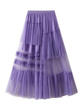 Irregular Gauze Skirt Cake Skirt