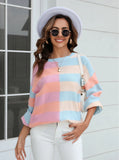 Crew Neck Stripes Sweater