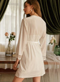 LACE VELVET GAUZE SLING NIGHTDRESS