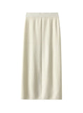 Slim-split Mid-length Knitted Skirt