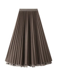 Polka Dot Gauze Pleated Skirt Worn On Both Sides