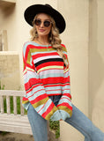 Women Striped Turtleneck Sweater