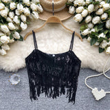 Night Out Rose Gold Fringe Top