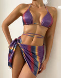 Gradient Bikini Three-piece Swimsuit