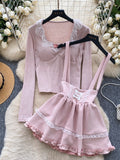 Lace Trims Ruffle Layers Soft Pink Dress