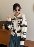 Vintage Woven Christmas Sweater Coat