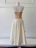 Sparkling Gold Sequin Strapless Party Dress