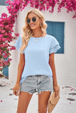 Round Neck Cotton Short Sleeve Casual T-shirt