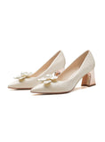 POINTED PLATFORM HEELS WEDDING SHOES