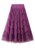 Heavy Industry Beaded Gauze Cake Skirt