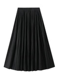 Medium and Long A-line Pleated Skirt