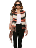 Women Fringed Sweater Coat