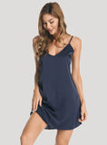 DEEP V-NECK PAJAMAS SUSPENDER NIGHTDRESS