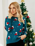 STYLISH ROUND NECK CARTOON CHRISTMAS SWEATER