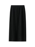 Slim-split Mid-length Knitted Skirt