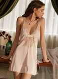 PERSPECTIVE LACE HOLLOW SEXY SLING NIGHTDRESS