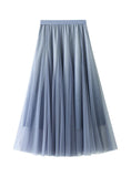 Gradient Bright Silk Yarn Skirt