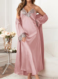 SUSPENDERS ROBE TWO-PIECE NIGHTGOWN