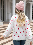 Knitwear Polka Dot Pullover Sweater