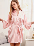 EMBROIDERED WIDE-SLEEVED CLOTHING BATHROBE