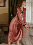 LACE STITCHING SLING LOOSE NIGHTGOWN