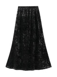 Women Velvet Fishtail Skirt