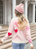 Love Round Neck Knitted Pullover Sweater