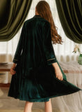 VELVET PAJAMAS SUSPENDERS NIGHTGOWN