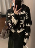 Vintage Woven Christmas Sweater Coat