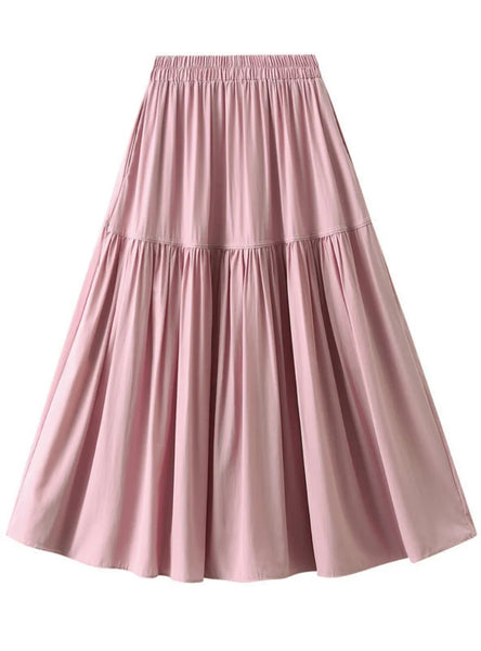 Women Retro Pleated Skirt