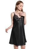 SUMMER SILK SLIM LACE SUSPENDER NIGHTDRESS