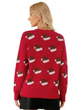 STYLISH ROUND NECK CARTOON CHRISTMAS SWEATER