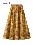 Print Tencel Cotton and Linen Skirt