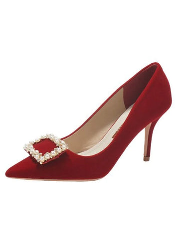 RED HIGH HEELS WEDDING SHOES