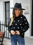 Knitwear Polka Dot Pullover Sweater