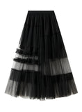 Irregular Gauze Skirt Cake Skirt