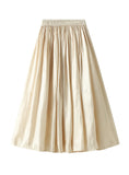 High Waist Slim Pleats Skirt