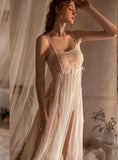 LACE GAUZE SEXY SLING NIGHTDRESS SET