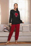 FASHION POLKA-DOT LONG-SLEEVED PAJAMAS SUIT