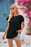 Round Neck Cotton Short Sleeve Casual T-shirt