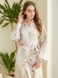 LONG LACE-UP BATHROBE PAJAMAS