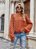 Long Sleeve Short Knitted Pullover Sweater