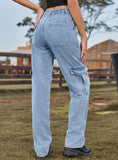 WOMEN CASUAL ELASTIC WAIST JEANS