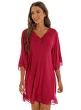 LACE V-NECK LOOSE NIGHTGOWN