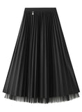 Women Pleated Skirt On Both Sides