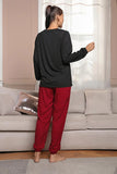 FASHION POLKA-DOT LONG-SLEEVED PAJAMAS SUIT