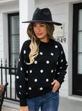 Knitwear Polka Dot Pullover Sweater