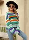 Women Striped Turtleneck Sweater