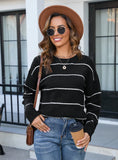 Women Striped Turtleneck Sweater