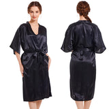 SOLID COLOR SMOOTH ROBE BATHROBE